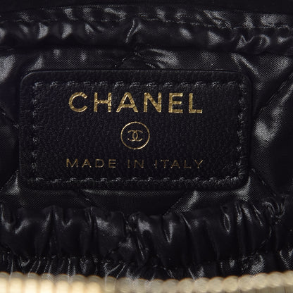 Chanel Lambskin Quilted Small Curvy Pouch Cosmetic Case Black 8 of 10