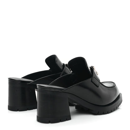 Hermes Calfskin Womens Flore 60 Mules 35.5 Black 4 of 9