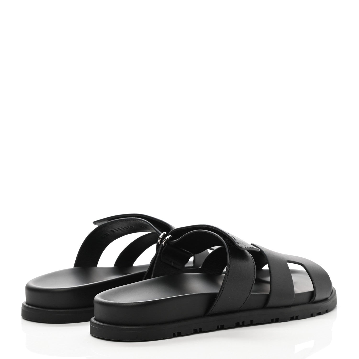 Hermes Calfskin Womens Chypre Sandals 38 Black 4 of 9