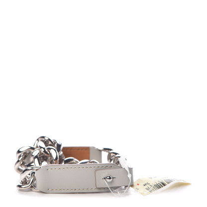 Hermes Tadelakt Palladium Frenchy Double Tour Bracelet S Gris Perle 1 of 5