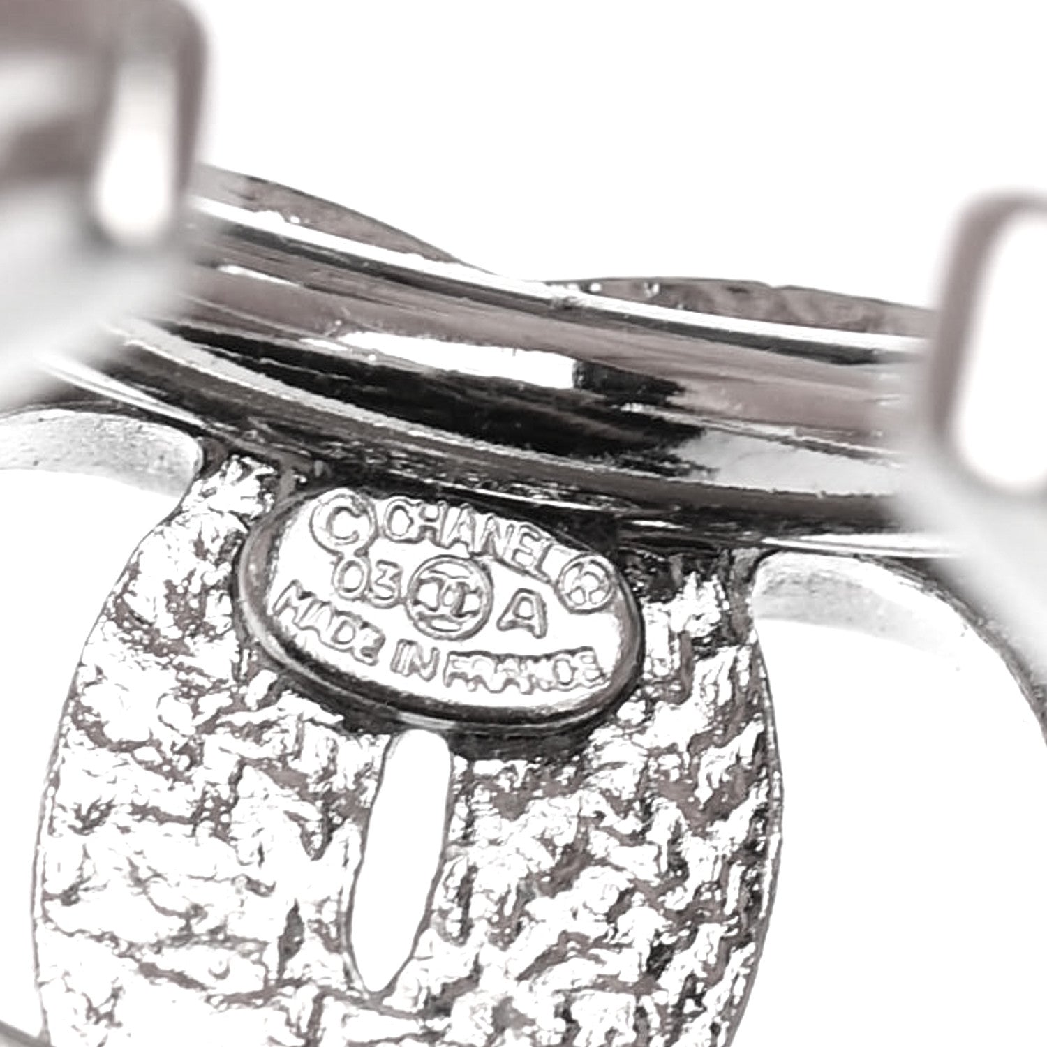 Chanel Crystal CC Ring 52 Silver 4 of 4