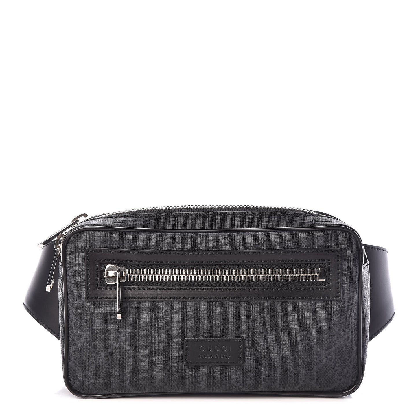 Soft GG Supreme Monogram Web Belt Bag Black Grey