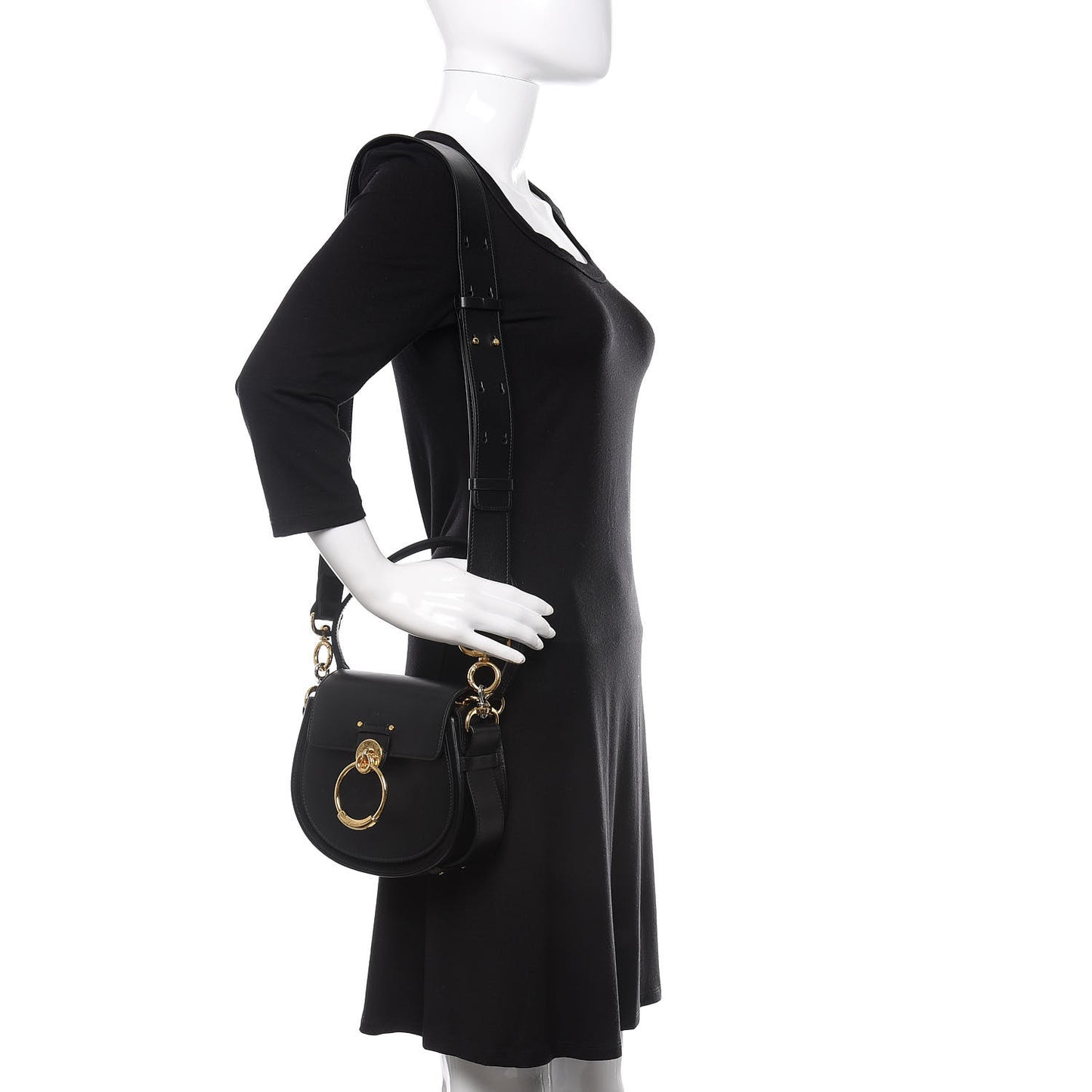 Calfskin Small Tess Bag Black