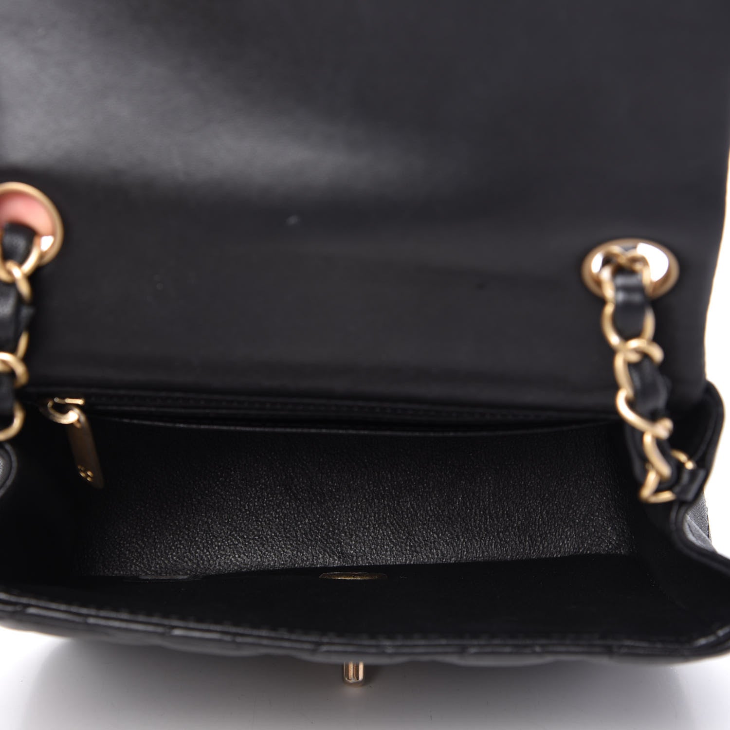 Chanel Lambskin Quilted Mini Square Flap Black 5 of 11