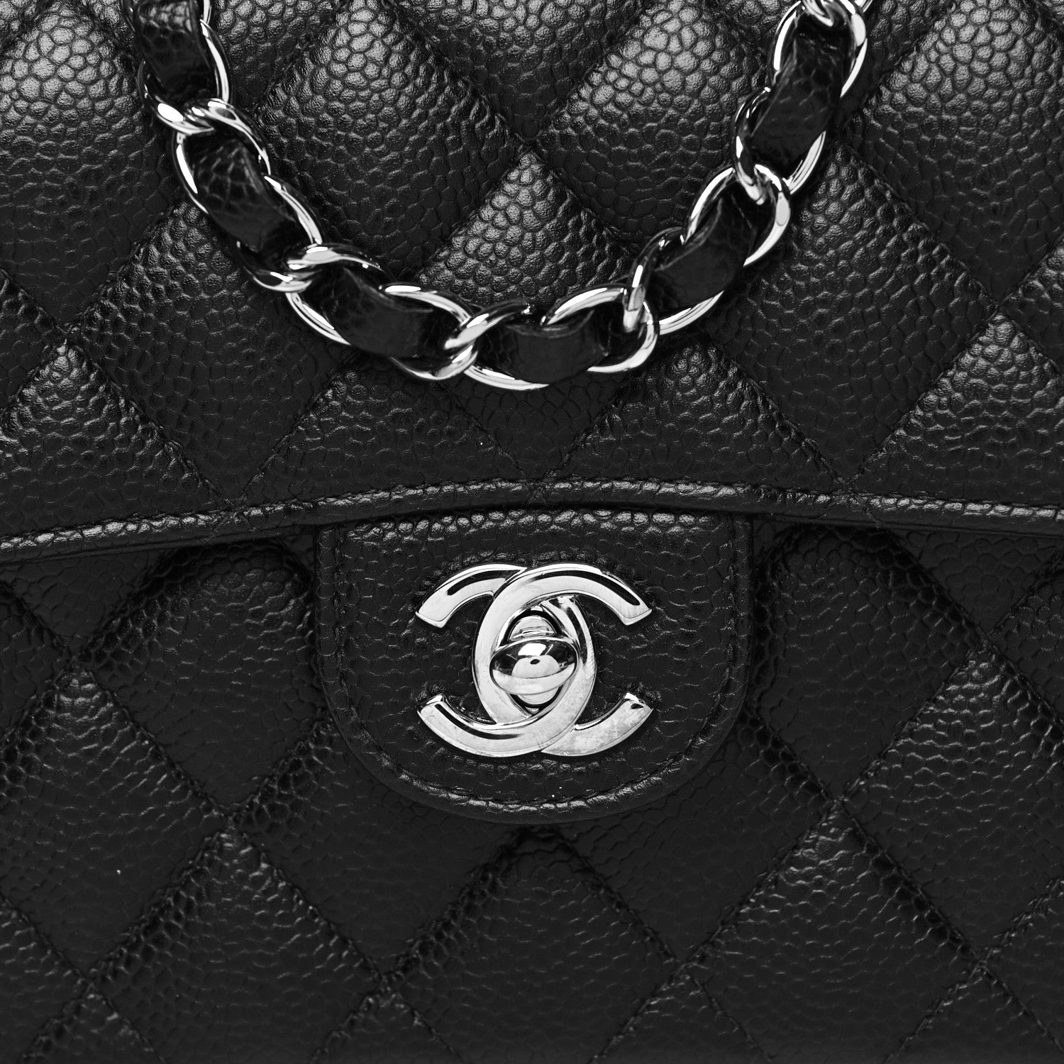 Chanel Caviar Quilted Mini Square Flap Black 8 of 10