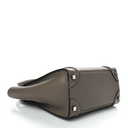 Celine Drummed Calfskin Micro Luggage Souris 3 of 9