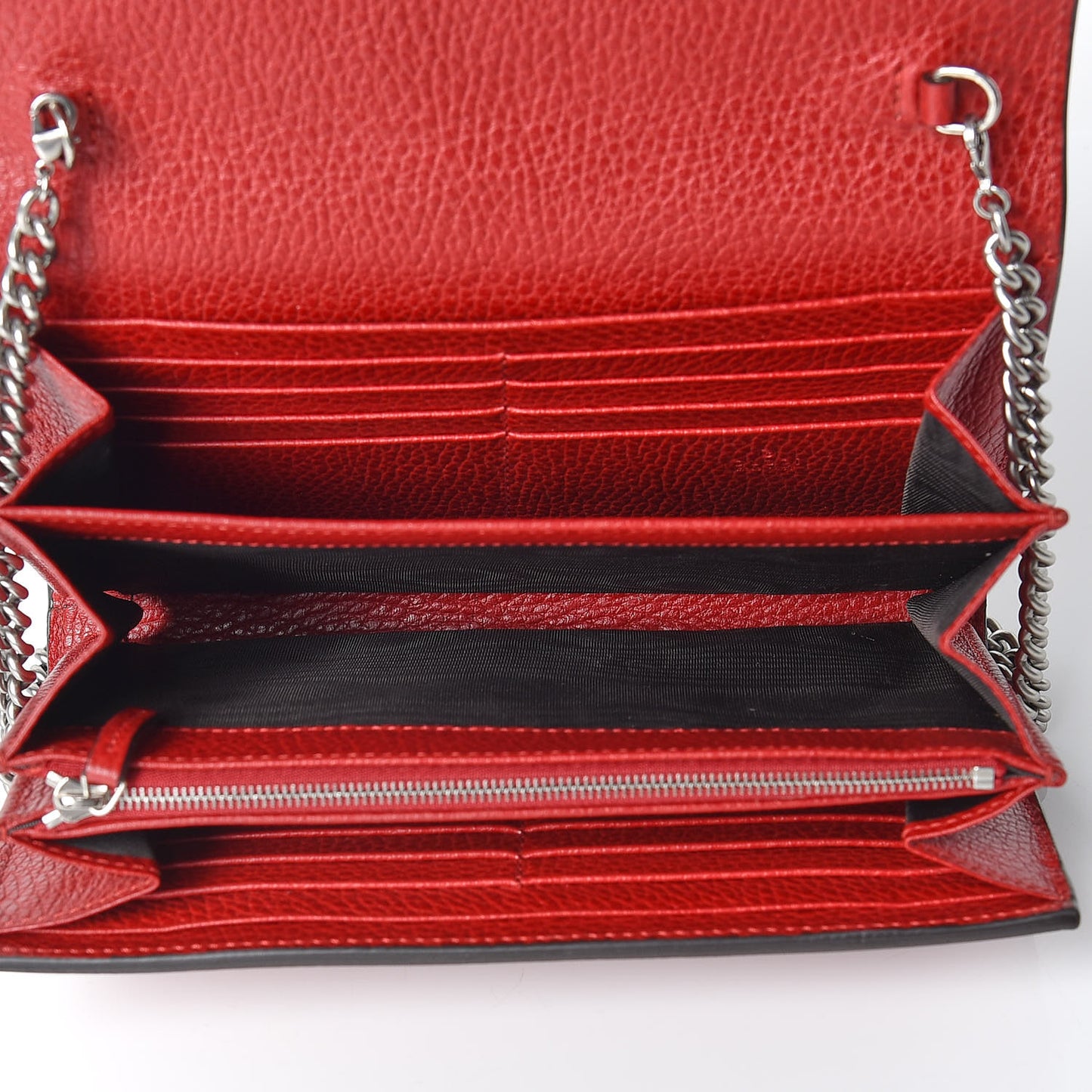 Calfskin Mini Dionysus Chain Wallet Hibiscus Red