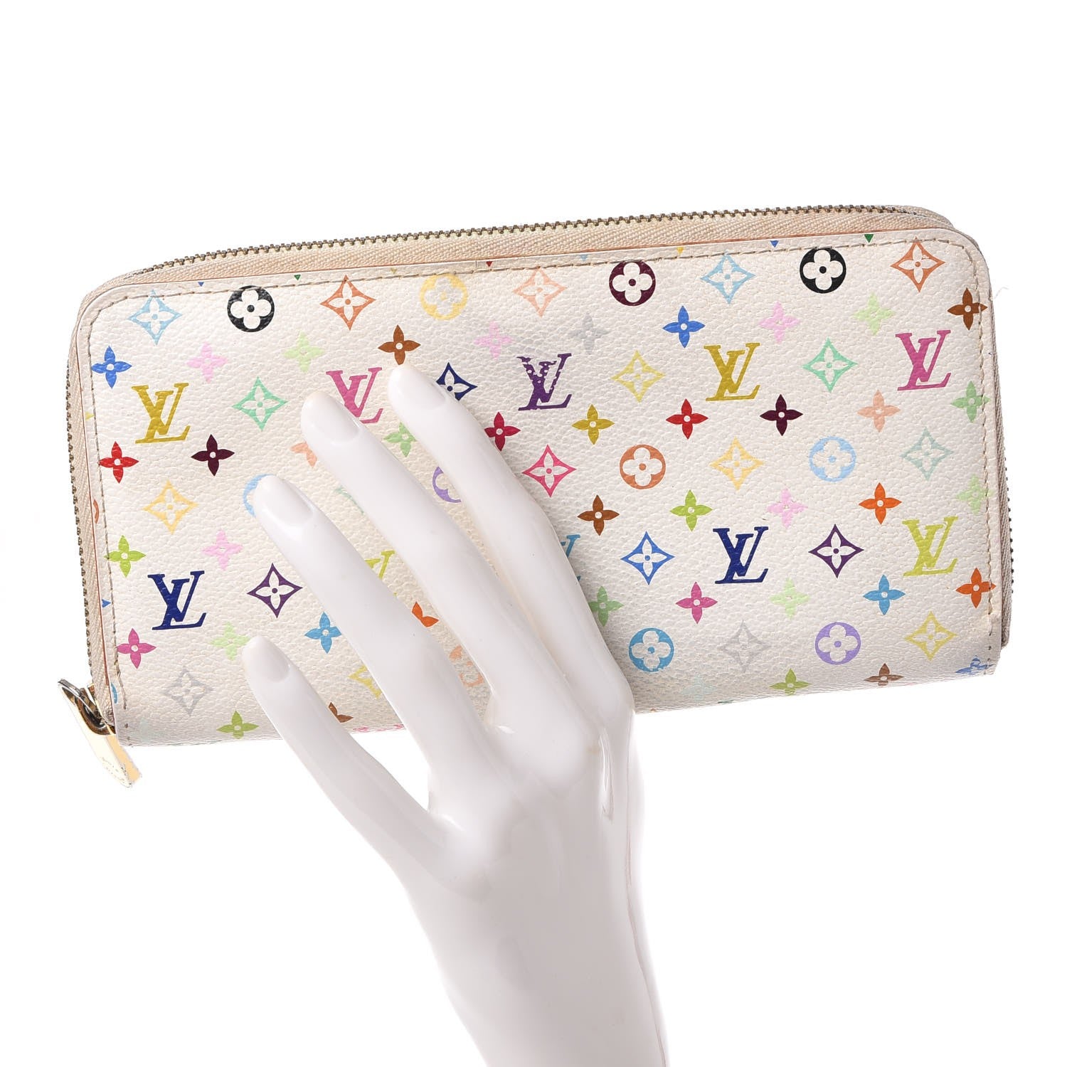 Louis Vuitton Monogram Multicolor Zippy Wallet White 2 of 22