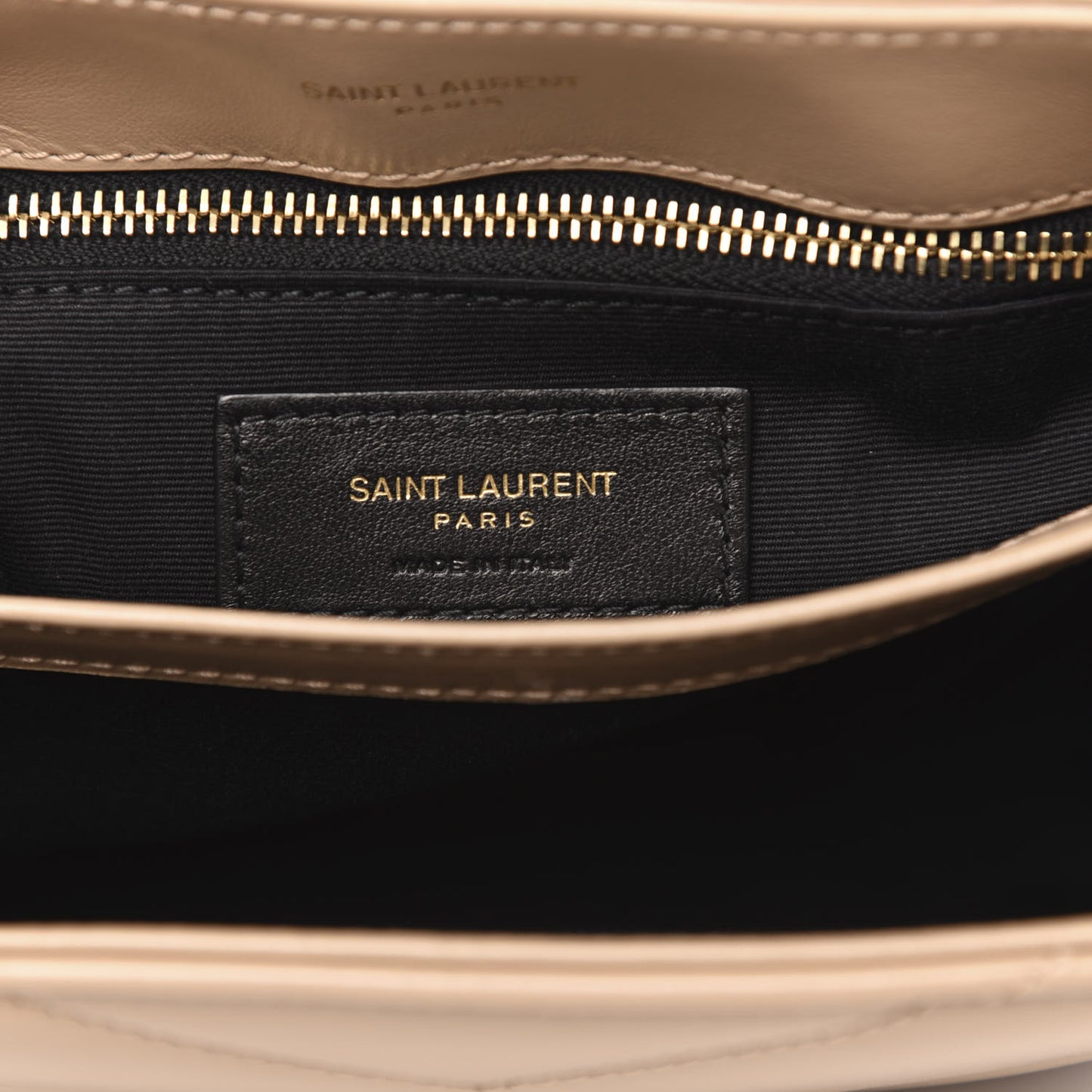 Calfskin Y Quilted Monogram Toy Loulou Crossbody Bag Dark Beige