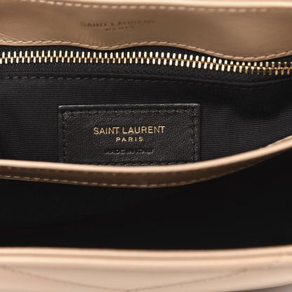 Saint Laurent Calfskin Y Quilted Monogram Toy Loulou Crossbody Bag Dark Beige 6 of 8