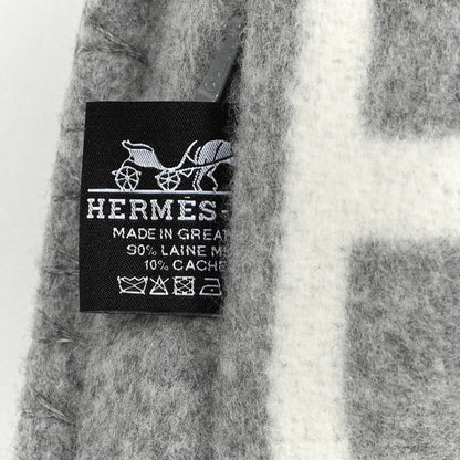 Hermes Wool Cashmere Avalon III Pillow PM Ecru Gris Clair 3 of 3