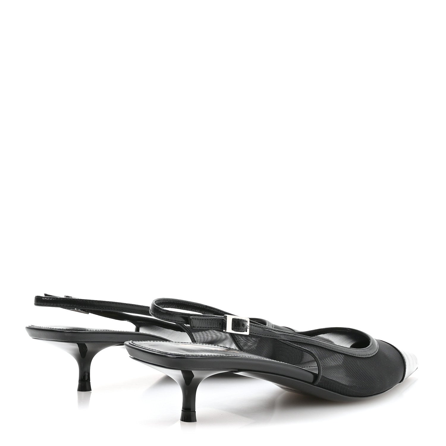 Saint Laurent Mesh Oxalis Slingback 30 Pumps 38 Black 5 of 8
