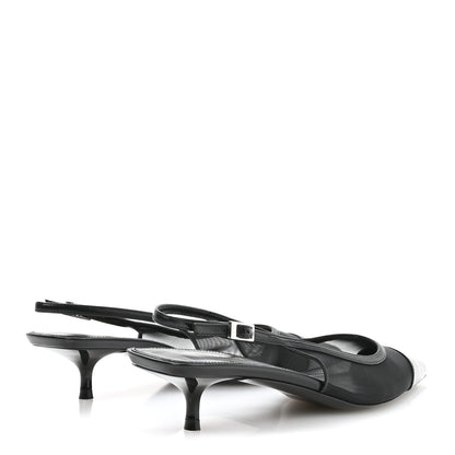 Saint Laurent Mesh Oxalis Slingback 30 Pumps 38 Black 5 of 8