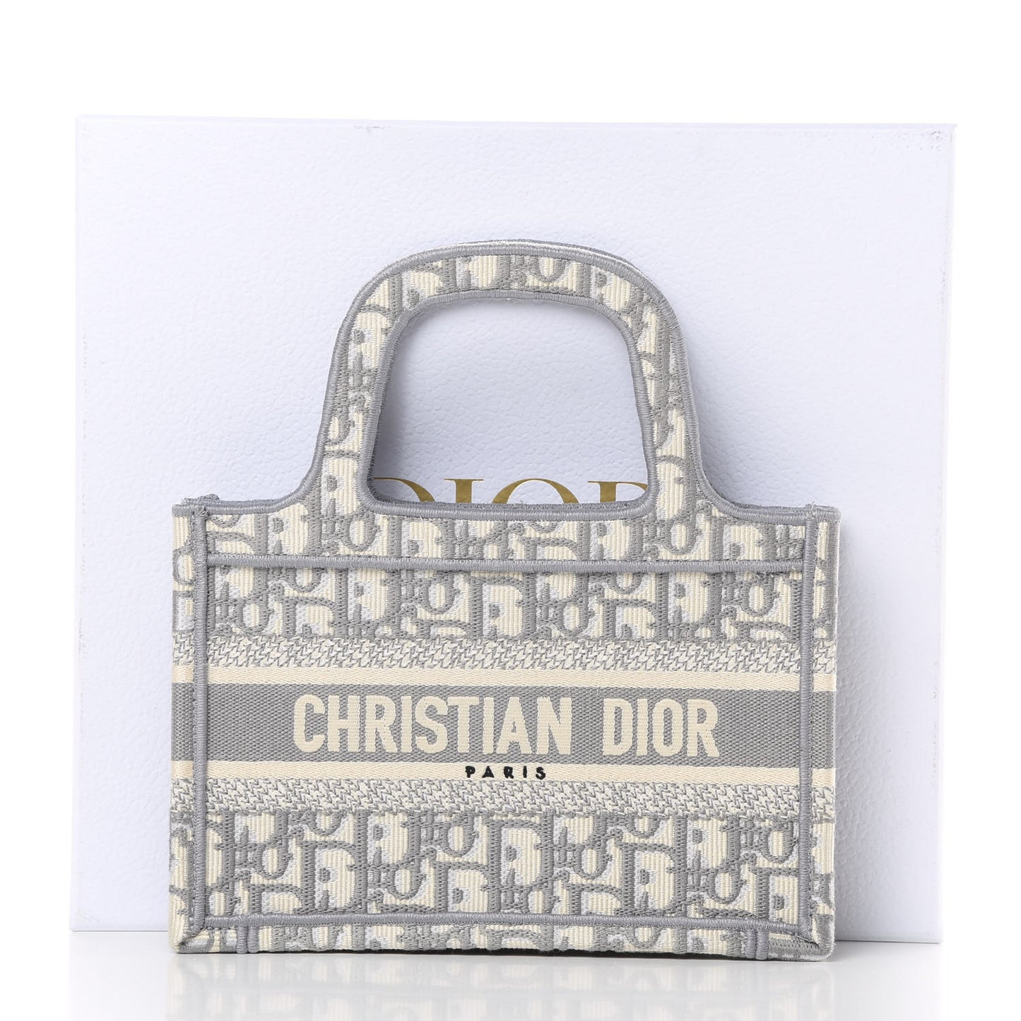 Oblique Mini Book Tote Grey Multicolor