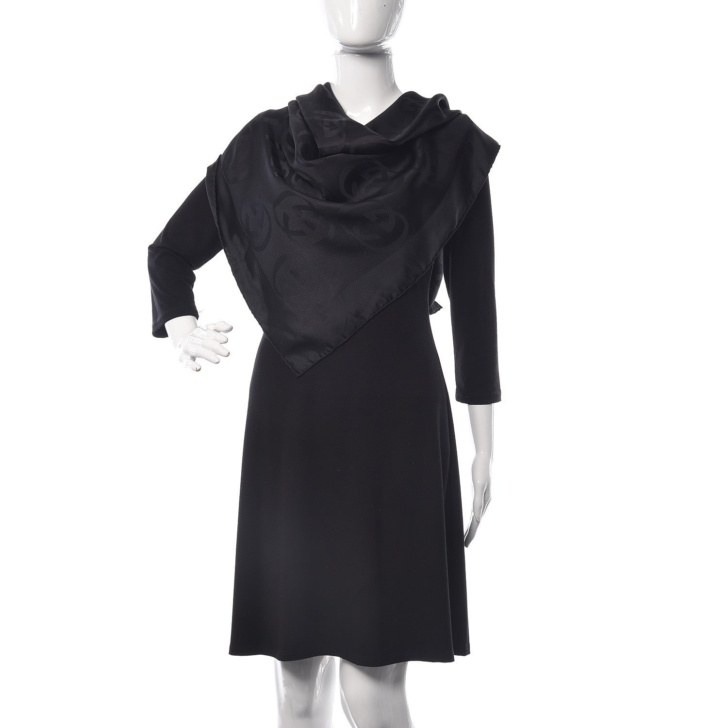 Gucci Silk Interlocking GG Scarf Black 2 of 2