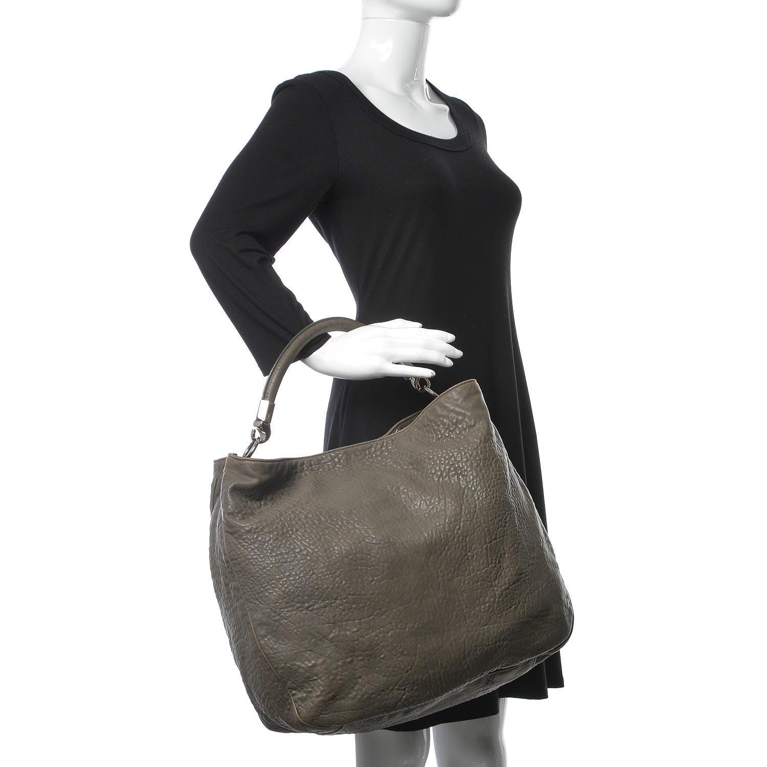 Saint Laurent Sheepskin Large Roady Hobo Grey 2 of 19