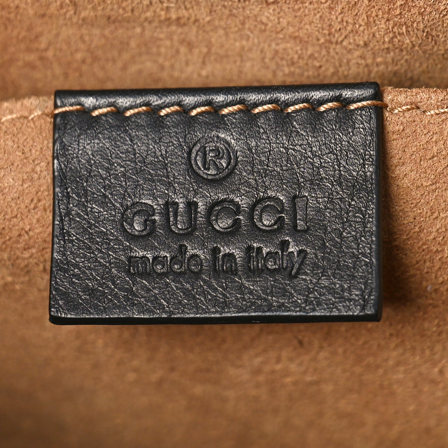 Gucci GG Supreme Monogram Calfskin Small Padlock Shoulder Bag Beige Black Cuir 6 of 12