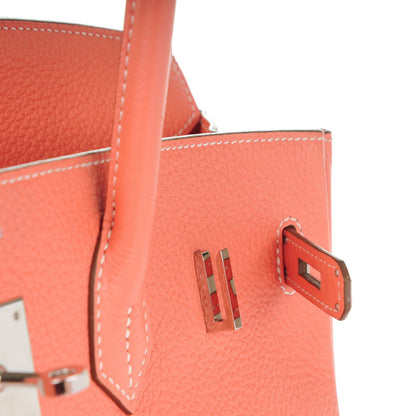 Hermes Taurillon Clemence Birkin 35 Crevette 17 of 26