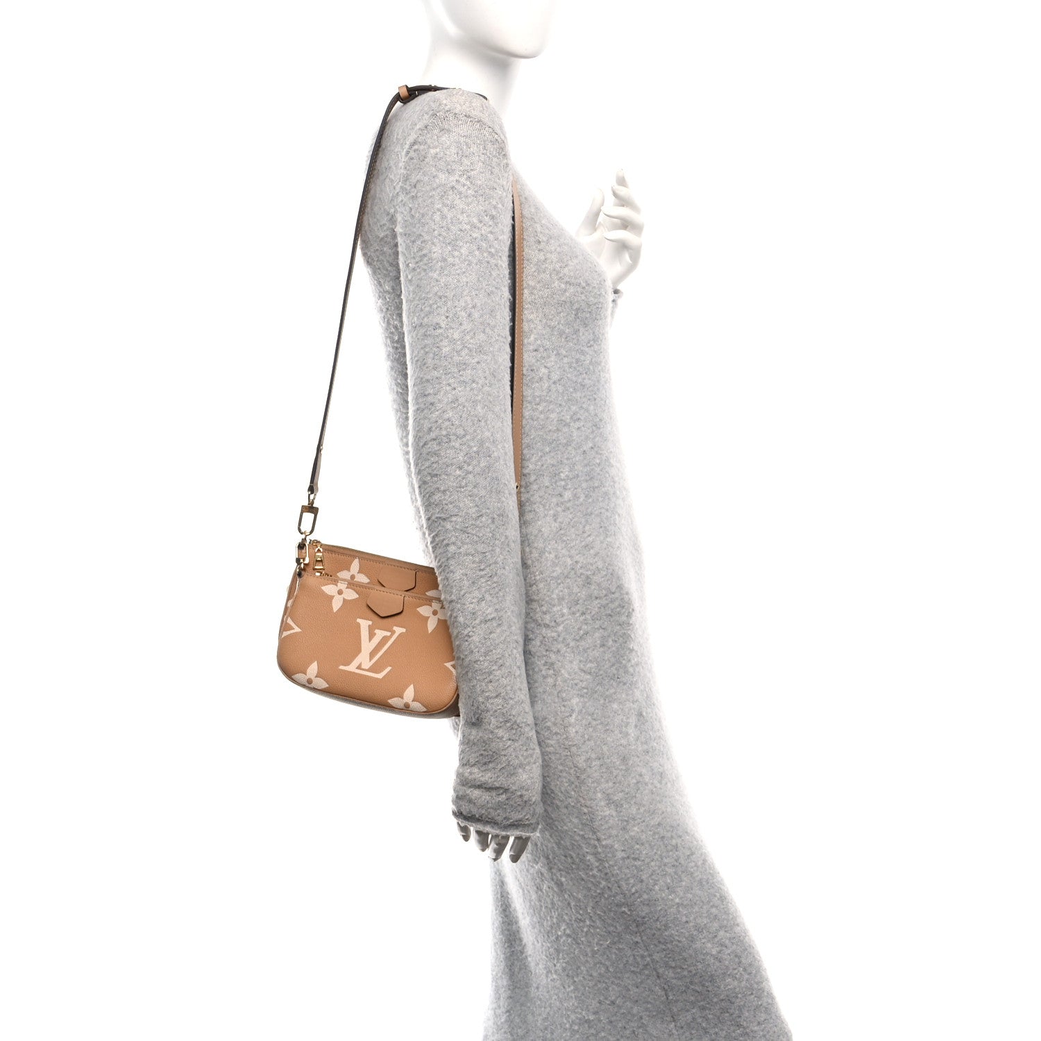 Louis Vuitton Empreinte Monogram Giant Multi Pochette Accessories Arizona Creme 2 of 9