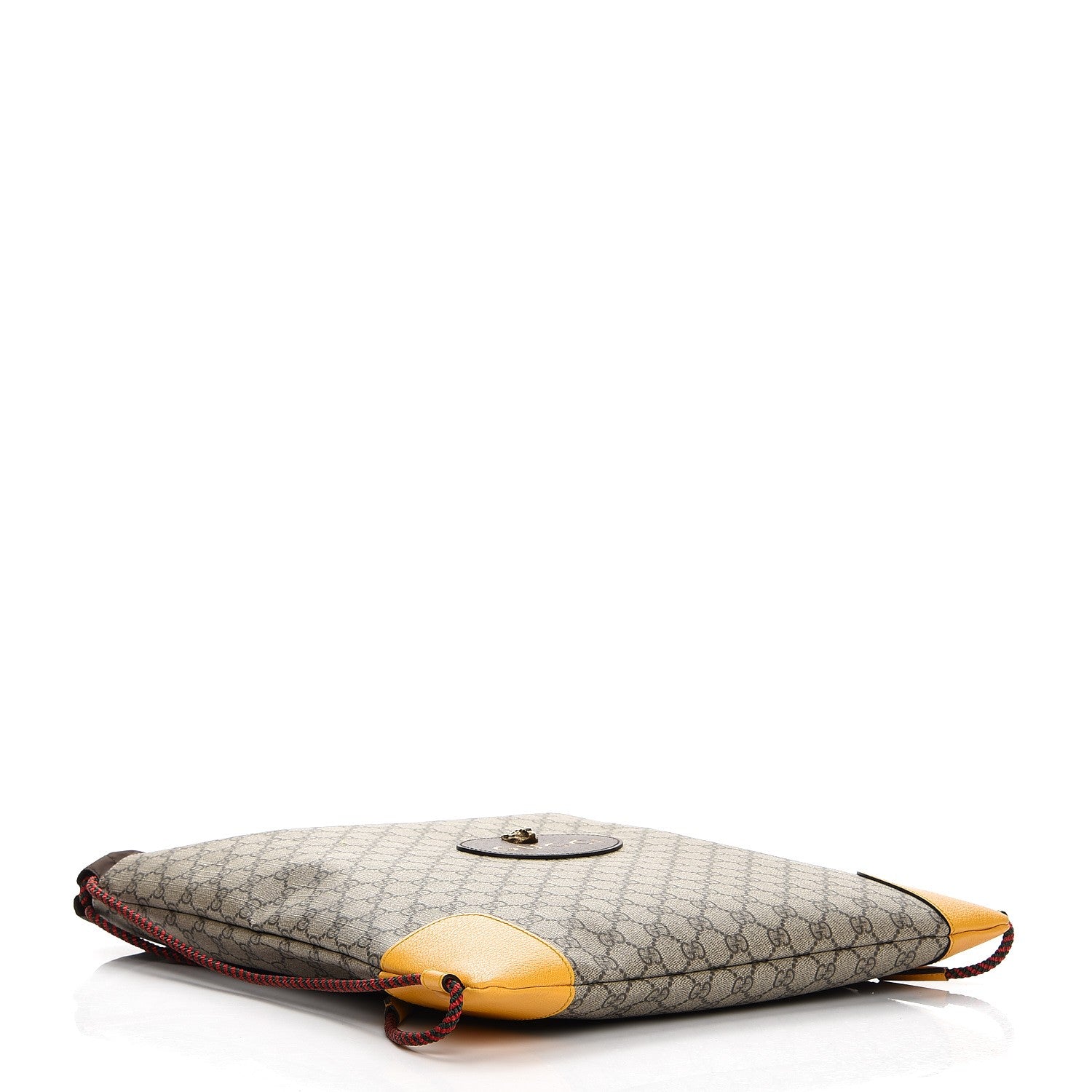 Gucci GG Supreme Monogram Neo Vintage Drawstring Backpack Beige New Acero Crop 5 of 9