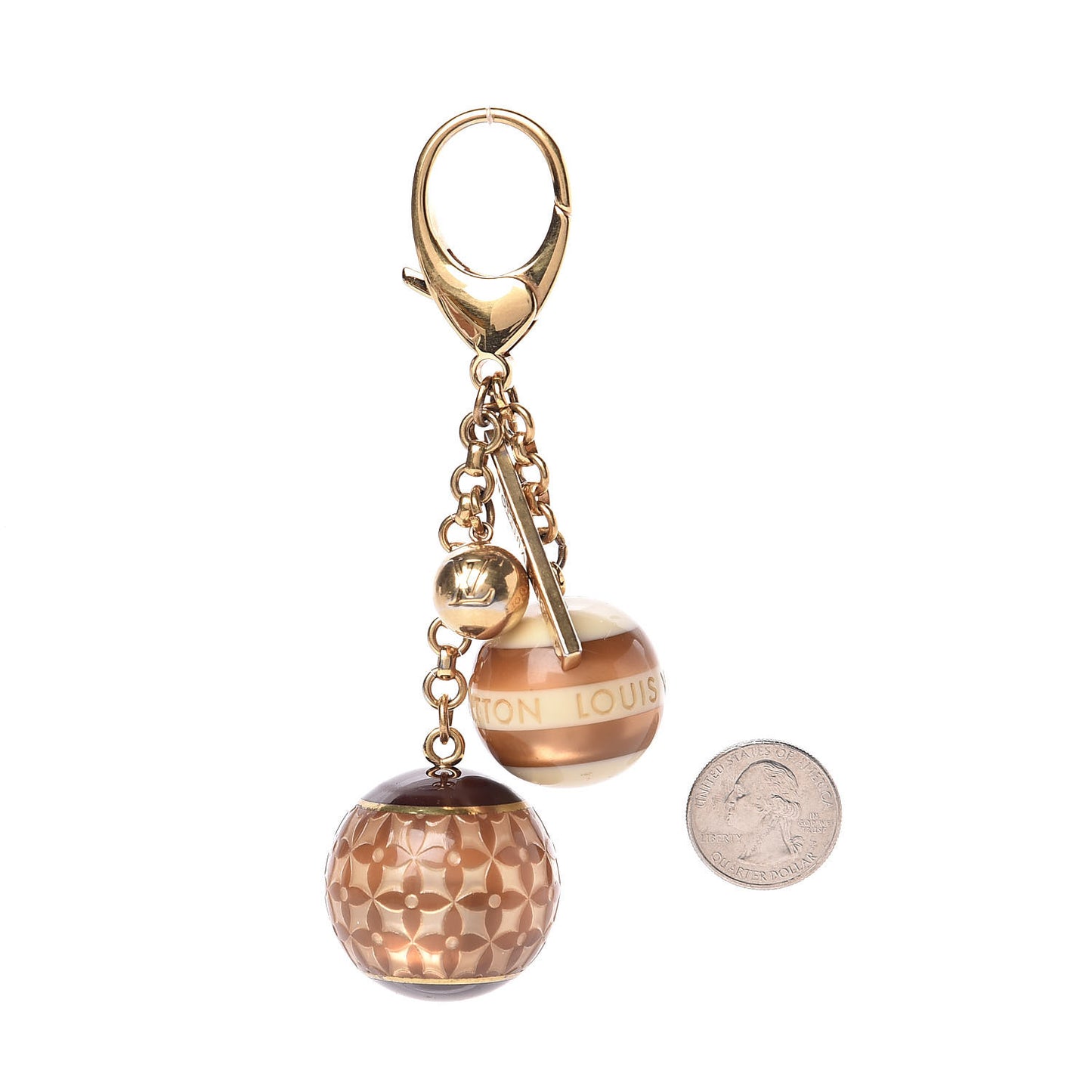 Mini Lin Croisette Bag Charm Beige