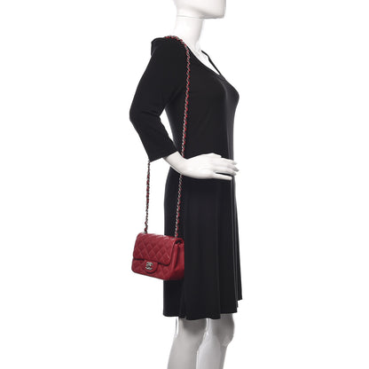 Chanel Caviar Quilted Mini Square Flap Dark Pink 2 of 15