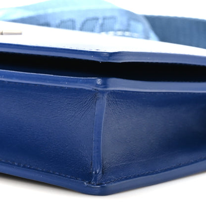 Off-White Calfskin Jitney 0.5 Crossbody Bag Blue 8 of 8