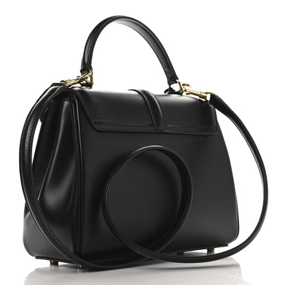 Celine Satinated Calfskin Small 16 Top Handle Bag Black 3 of 15