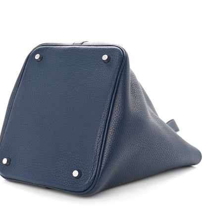 Hermes Taurillon Clemence Picotin Lock 22 MM Bleu De Prusse 10 of 10