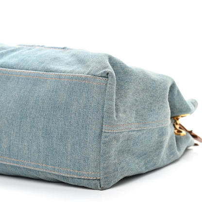 Gucci Denim Medium Soho Chain Shoulder Bag Blue 10 of 14