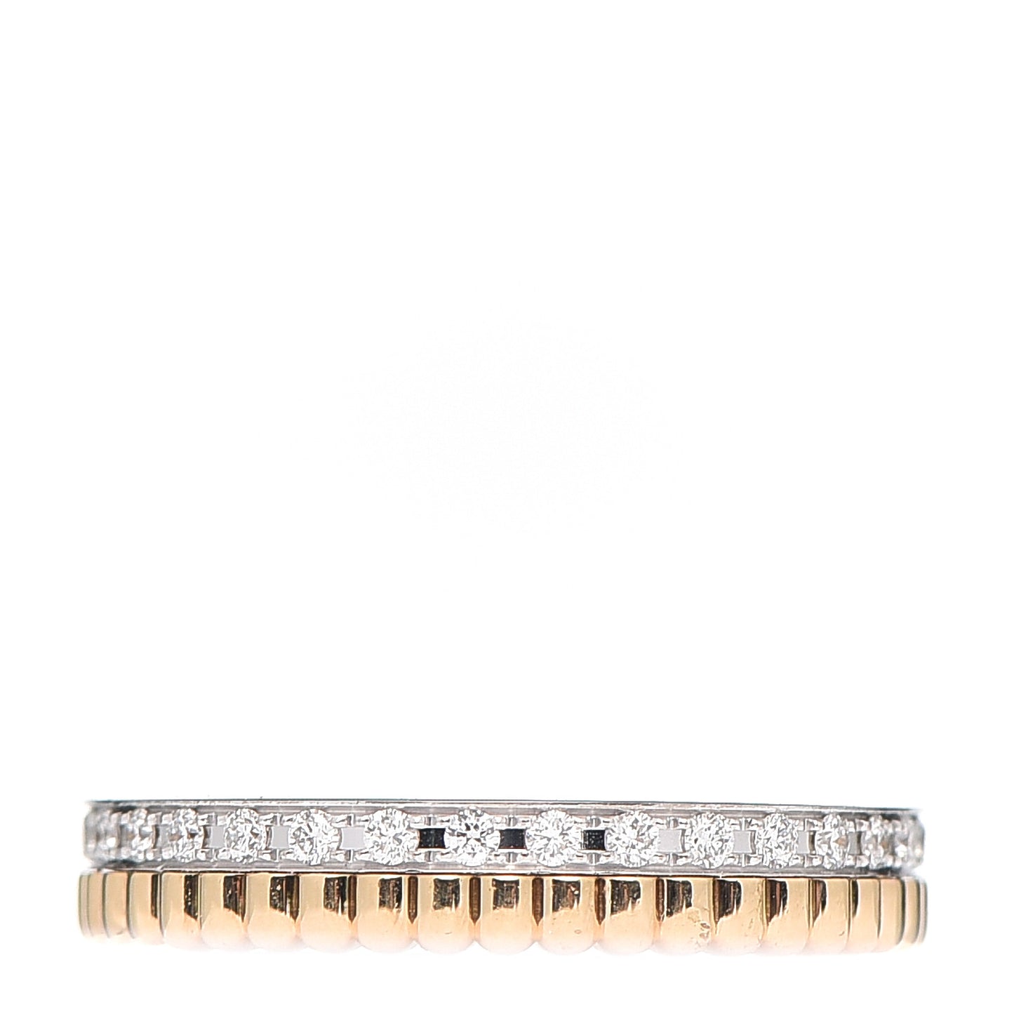 18K Yellow White Gold Diamond Quatre Radiant Wedding Band Ring 50 5.25