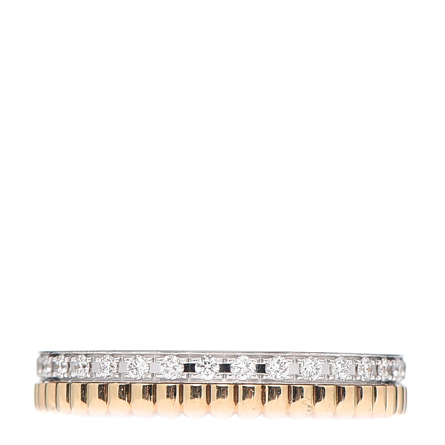 Boucheron 18K Yellow White Gold Diamond Quatre Radiant Wedding Band Ring 50 5.25 1 of 5
