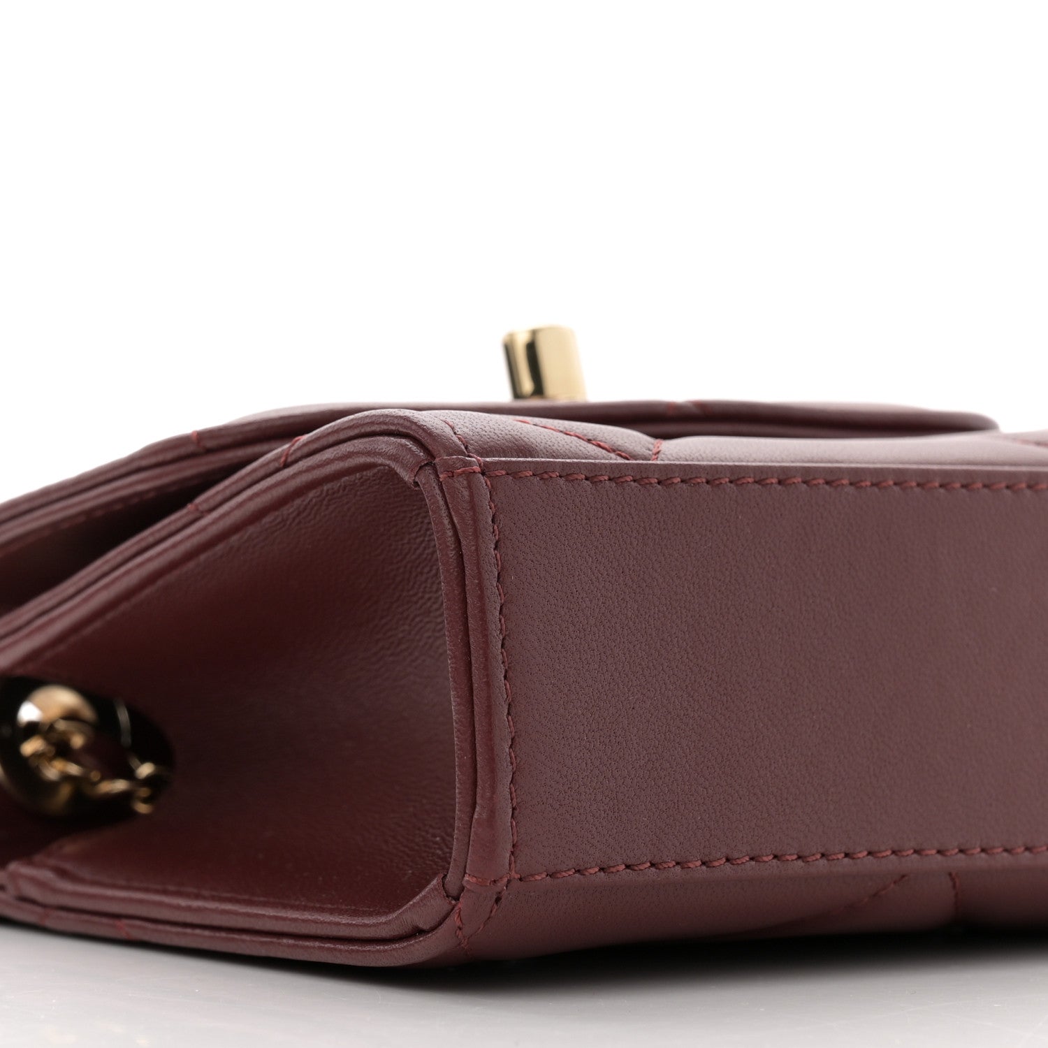 Chanel Lambskin Quilted Mini Trendy CC Clutch With Chain Burgundy 9 of 12