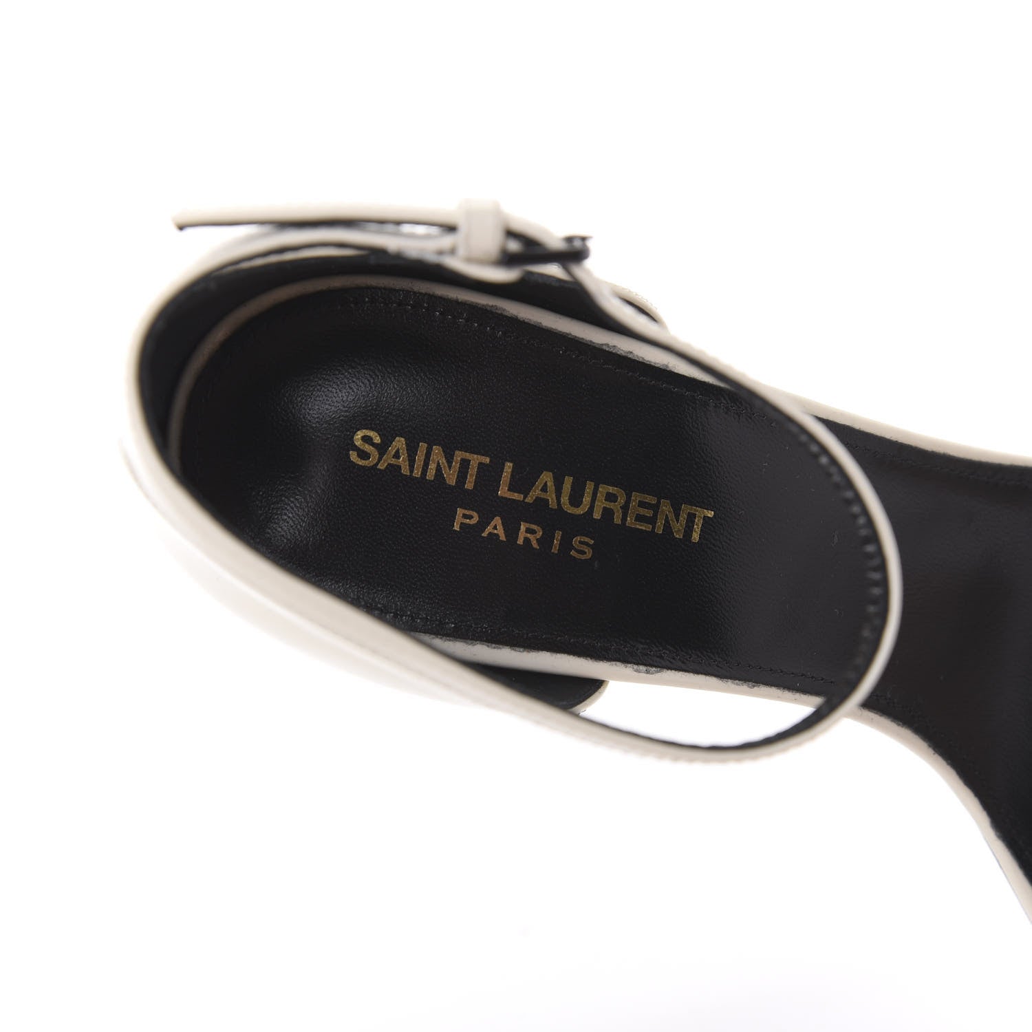 Saint Laurent Patent Calfskin Opyum Sandals 40.5 Neutro 7 of 8