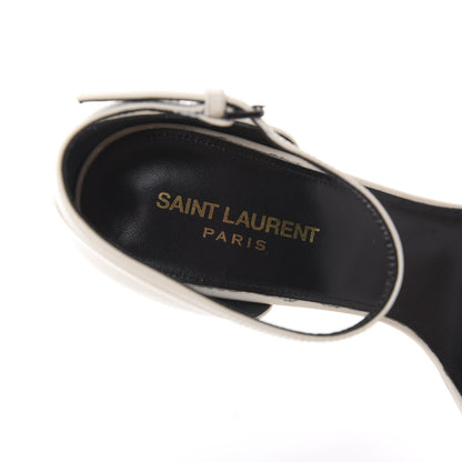 Saint Laurent Patent Calfskin Opyum Sandals 40.5 Neutro 7 of 8