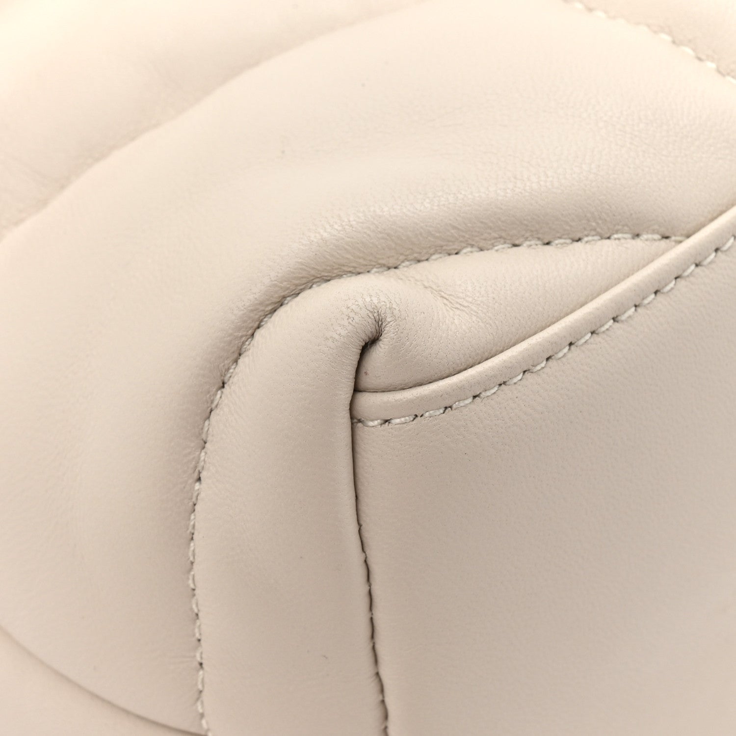 Saint Laurent Lambskin Quilted Small Loulou Puffer Monogram Chain Satchel Crema Soft 10 of 13