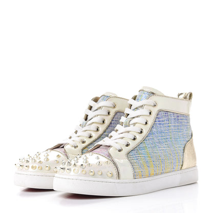 Christian Louboutin Suede Unicorn Womens Louis Spikes Flat Sneakers 39 Multi 3 of 11