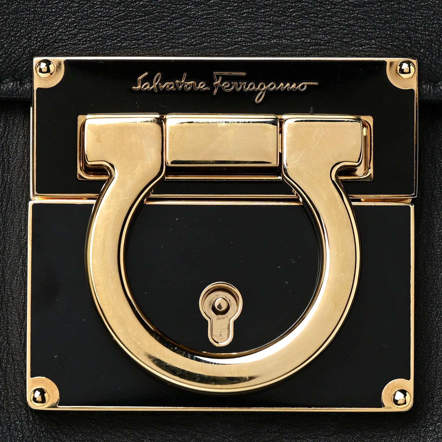 Salvatore Ferragamo Calfskin Large Sookie Satchel Black 6 of 17