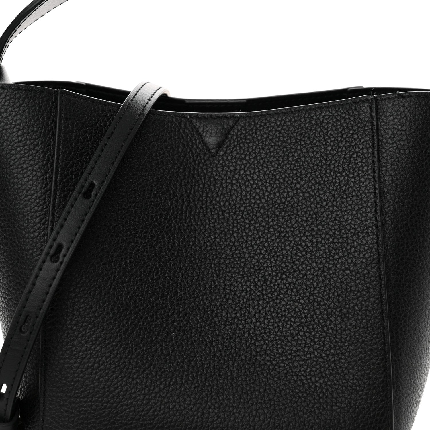 Christian Louboutin Calfskin Empire Spike Studded Mini Cabachic Bucket Bag Black 8 of 13