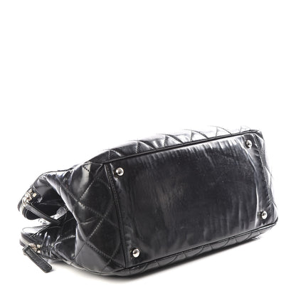 Chanel Vinyl Quilted Mademoiselle Tote Black 3 of 11