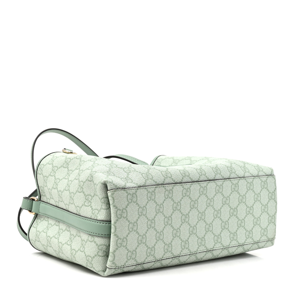 Gucci GG Supreme Monogram Emblem Medium Tote Bag Sage Green 3 of 9