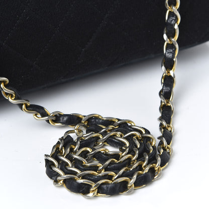 Chanel Lambskin Jersey Quilted Small Single Flap Dark Blue 10 of 11