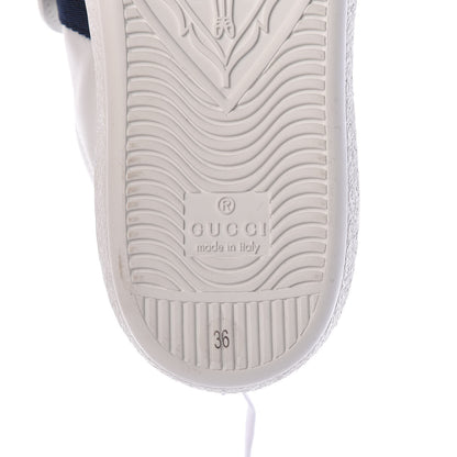 Gucci Calfskin Ayers Web Panther Embroidered Womens Ace Sneakers 36 White 9 of 10