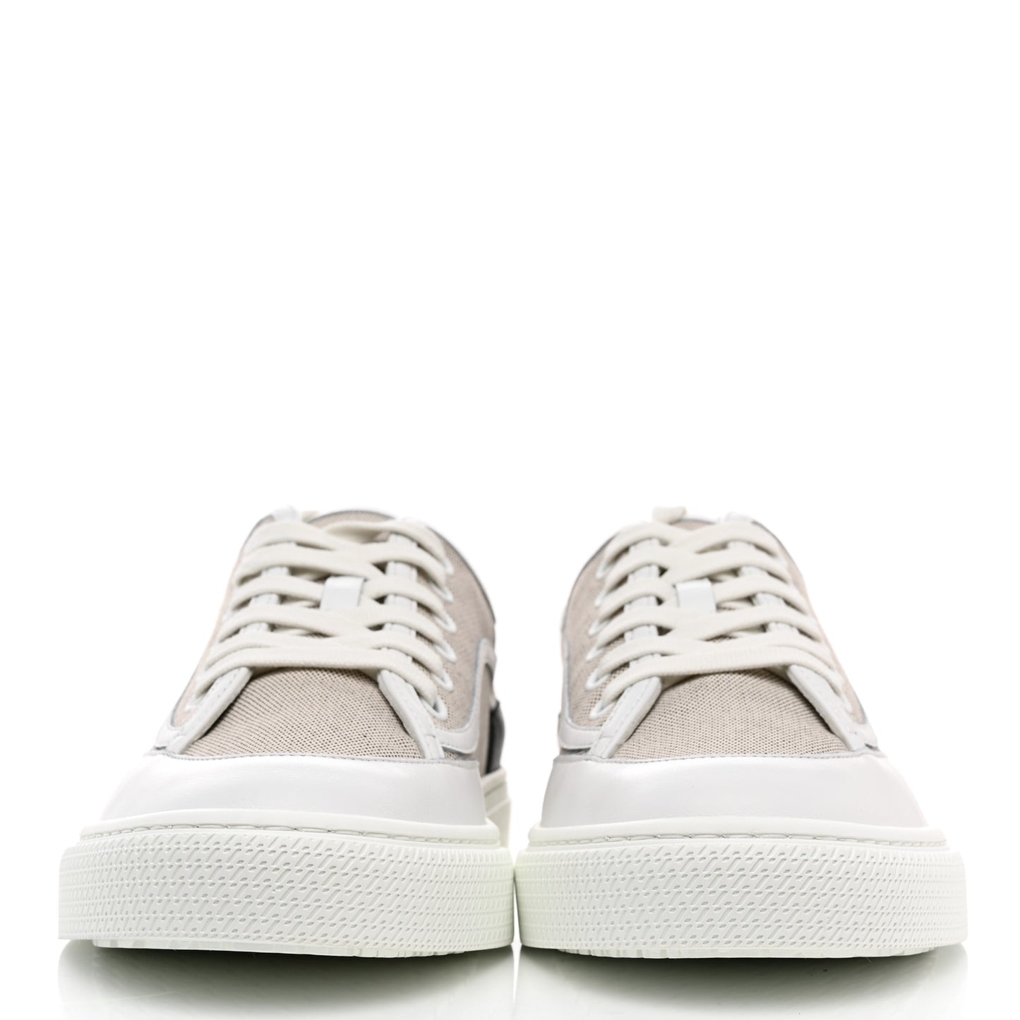Canvas Calfskin Get Sneakers 39 Prunoir White