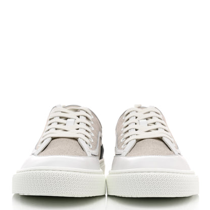 Hermes Canvas Calfskin Get Sneakers 39 Prunoir White 2 of 9