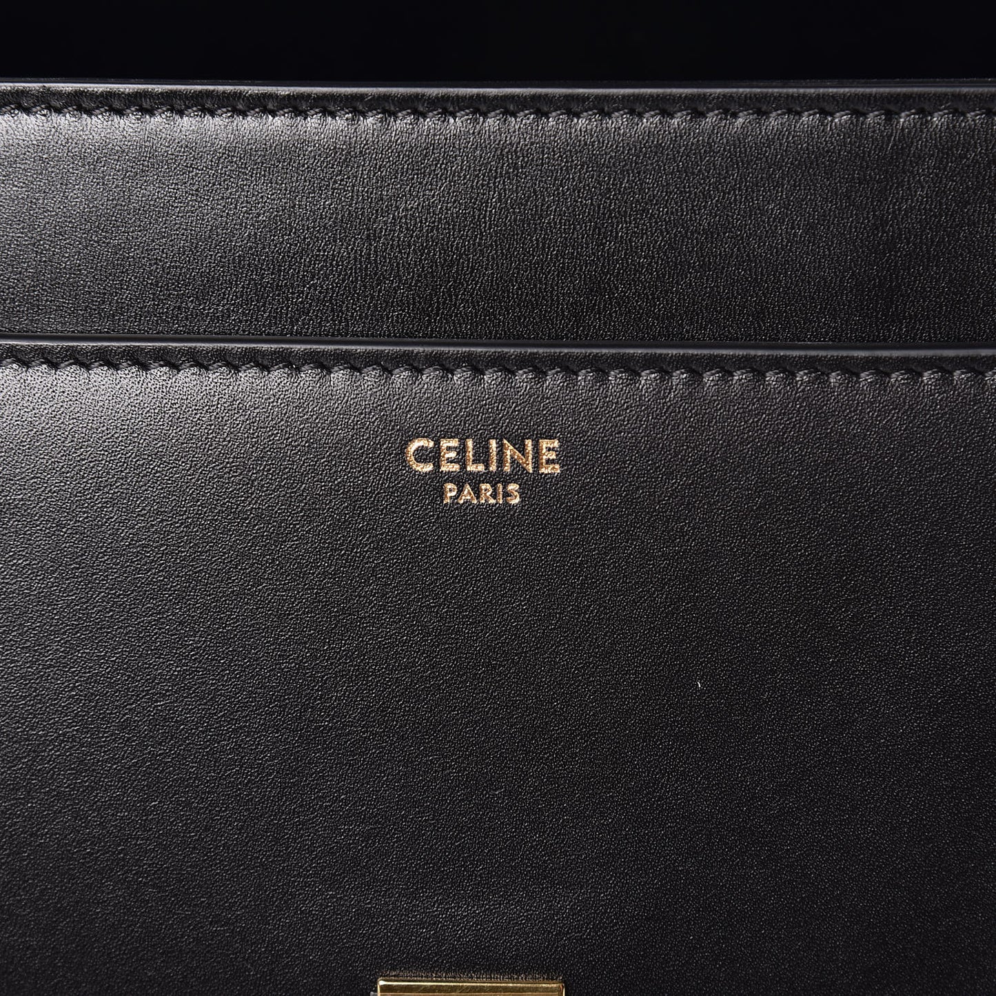 Satinated Calfskin Medium 16 Top Handle Bag Black