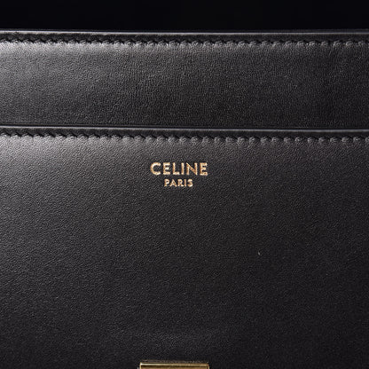 Celine Satinated Calfskin Medium 16 Top Handle Bag Black 6 of 14