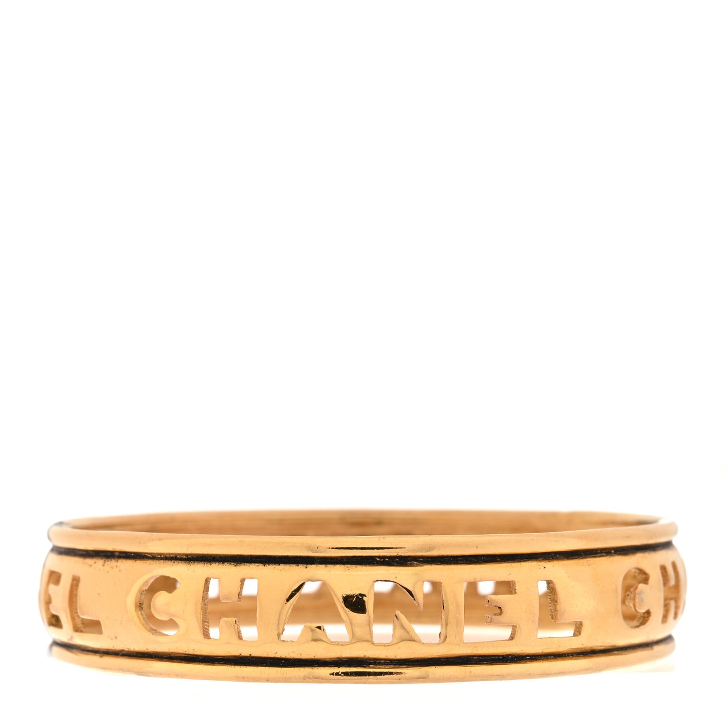 Logo Cut Out Bangle Gold