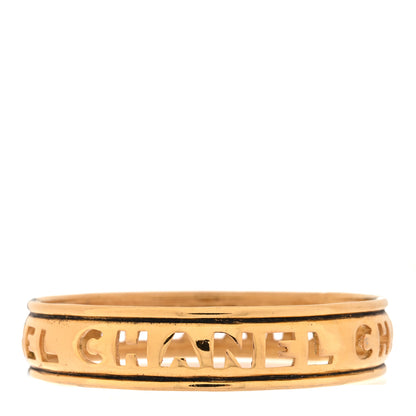 Chanel Logo Cut Out Bangle Gold 1 of 3