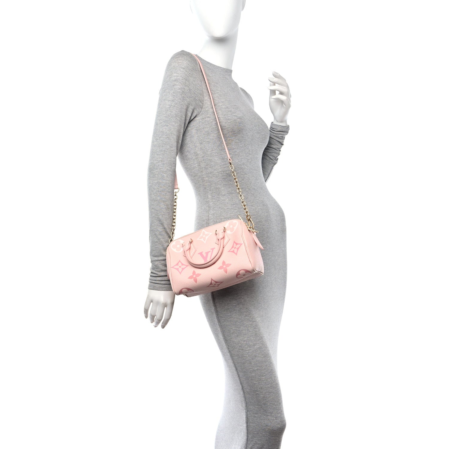 Louis Vuitton Empreinte Monogram Giant Speedy Bandouliere 20 Degrade Rose Pink 2 of 13